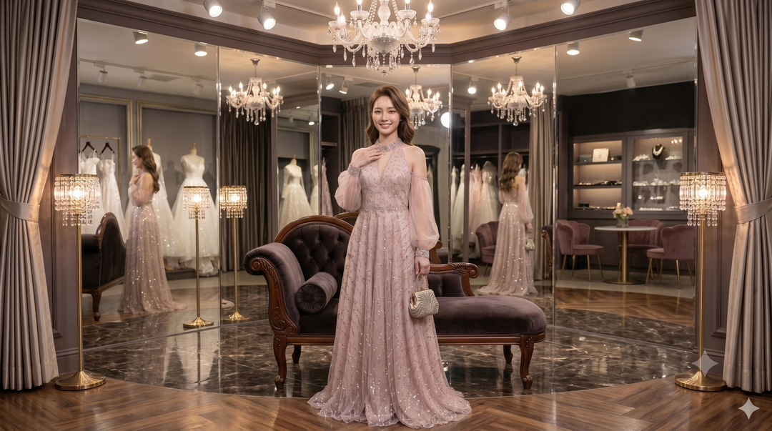 彰化真愛婚禮-高級皇室風格媽媽禮服展示